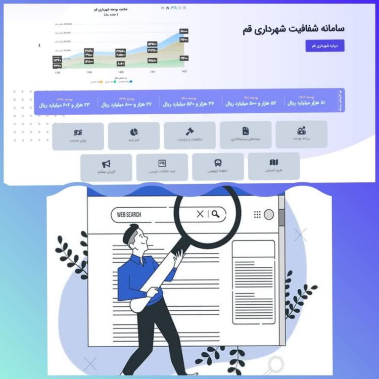 بارگذاری تفریغ بودجه شهرداری قم در سامانه شفافیت 